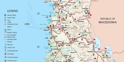 ديرمي خريطة ألبانيا