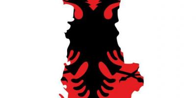 خريطة ألبانيا العلم